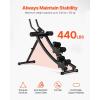 imageVEVOR AB Workout Machine Ab Workout Equipment at Home Gym Core ampamp Abdominal Trainers for Women 440 lbs Weight Capacity Strength Training Ab Cruncher Foldable Adjustable Fitness ExerciserHeight Adjustable