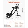 imageVEVOR AB Workout Machine Ab Workout Equipment at Home Gym Core ampamp Abdominal Trainers for Women 440 lbs Weight Capacity Strength Training Ab Cruncher Foldable Adjustable Fitness ExerciserHeight Adjustable