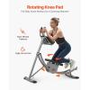 imageVEVOR AB Workout Machine Ab Workout Equipment at Home Gym Core ampamp Abdominal Trainers for Women 440 lbs Weight Capacity Strength Training Ab Cruncher Foldable Adjustable Fitness ExerciserWeight Adjustable