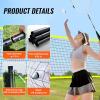 imageVEVOR Badminton Net Height Adjustable Volleyball Net Wide Foldable Pickleball Net Portable Easy Setup Tennis Net Set with Poles Stand and Carry Bag for Kids Backyard Game Indoor Outdoor UseTube diameter 13 inch