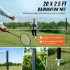 imageVEVOR Badminton Net Height Adjustable Volleyball Net Wide Foldable Pickleball Net Portable Easy Setup Tennis Net Set with Poles Stand and Carry Bag for Kids Backyard Game Indoor Outdoor UseTube diameter 10 inch