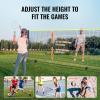 imageVEVOR Badminton Net Height Adjustable Volleyball Net Wide Foldable Pickleball Net Portable Easy Setup Tennis Net Set with Poles Stand and Carry Bag for Kids Backyard Game Indoor Outdoor Use10ft