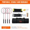 imageVEVOR Badminton Net Height Adjustable Volleyball Net Wide Foldable Pickleball Net Portable Easy Setup Tennis Net Set with Poles Stand and Carry Bag for Kids Backyard Game Indoor Outdoor UseTube diameter 13 inch