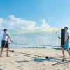 imageVEVOR Badminton Net Height Adjustable Volleyball Net Wide Foldable Pickleball Net Portable Easy Setup Tennis Net Set with Poles Stand and Carry Bag for Kids Backyard Game Indoor Outdoor Use17ft