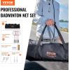 imageVEVOR Badminton Net Height Adjustable Volleyball Net Wide Foldable Pickleball Net Portable Easy Setup Tennis Net Set with Poles Stand and Carry Bag for Kids Backyard Game Indoor Outdoor UseTube diameter 10 inch
