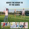 imageVEVOR Badminton Net Height Adjustable Volleyball Net Wide Foldable Pickleball Net Portable Easy Setup Tennis Net Set with Poles Stand and Carry Bag for Kids Backyard Game Indoor Outdoor Use14ft