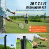 imageVEVOR Badminton Net Height Adjustable Volleyball Net Wide Foldable Pickleball Net Portable Easy Setup Tennis Net Set with Poles Stand and Carry Bag for Kids Backyard Game Indoor Outdoor UseTube diameter 13 inch