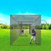 imageVEVOR Baseball Batting Netting 35x10x10 FT Softball Baseball Batting Hitting Training Net Professional Practice Portable Pitching Cage Heavy Duty Enclosed PE Net with Door ampamp Carry Bag NET ONLY