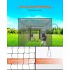 imageVEVOR Baseball Batting Netting 35x10x10 FT Softball Baseball Batting Hitting Training Net Professional Practice Portable Pitching Cage Heavy Duty Enclosed PE Net with Door ampamp Carry Bag NET ONLY