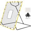 imageVEVOR Baseball and Softball Rebounder Net PitchBack Baseball Pitching Nest 3Way Baseball Softball Pitchback Net Fielding Trainer Bounce Back Net for FieldingThrowing Practice4X45 FT