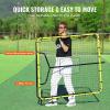 imageVEVOR Baseball and Softball Rebounder Net PitchBack Baseball Pitching Nest 3Way Baseball Softball Pitchback Net Fielding Trainer Bounce Back Net for FieldingThrowing Practice4X45 FT