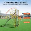 imageVEVOR Baseball and Softball Rebounder Net PitchBack Baseball Pitching Nest 3Way Baseball Softball Pitchback Net Fielding Trainer Bounce Back Net for FieldingThrowing Practice4X45 FT