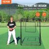 imageVEVOR Baseball and Softball Rebounder Net PitchBack Baseball Pitching Nest 3Way Baseball Softball Pitchback Net Fielding Trainer Bounce Back Net for FieldingThrowing Practice4X6 FT