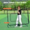 imageVEVOR Baseball and Softball Rebounder Net PitchBack Baseball Pitching Nest 3Way Baseball Softball Pitchback Net Fielding Trainer Bounce Back Net for FieldingThrowing Practice4X6 FT