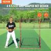 imageVEVOR Baseball and Softball Rebounder Net PitchBack Baseball Pitching Net Volleyball Pitch Return Trainer Rebound Net with Pitching Target All Angle Fielding Rebound Net for Grounders Pop Flies4X55FT