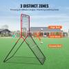 imageVEVOR Baseball and Softball Rebounder Net PitchBack Baseball Pitching Net Volleyball Pitch Return Trainer Rebound Net with Pitching Target All Angle Fielding Rebound Net for Grounders Pop Flies3X45FT