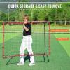 imageVEVOR Baseball and Softball Rebounder Net PitchBack Baseball Pitching Net Volleyball Pitch Return Trainer Rebound Net with Pitching Target All Angle Fielding Rebound Net for Grounders Pop Flies4X55FT