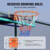 imageVEVOR Basketball HoopRim Adjustable Height Portable Backboard Court Basketball Goal Mobile Stand with Wheels Weighted Base YouthampampAdults OutdoorIndoor18in Orange Rim