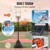 imageVEVOR Basketball HoopRim Adjustable Height Portable Backboard Court Basketball Goal Mobile Stand with Wheels Weighted Base YouthampampAdults OutdoorIndoor54in White Backboard