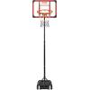 imageVEVOR Basketball HoopRim Adjustable Height Portable Backboard Court Basketball Goal Mobile Stand with Wheels Weighted Base YouthampampAdults OutdoorIndoor28in Red Backboard