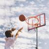 imageVEVOR Basketball HoopRim Adjustable Height Portable Backboard Court Basketball Goal Mobile Stand with Wheels Weighted Base YouthampampAdults OutdoorIndoor28in Red Backboard