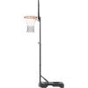 imageVEVOR Basketball HoopRim Adjustable Height Portable Backboard Court Basketball Goal Mobile Stand with Wheels Weighted Base YouthampampAdults OutdoorIndoor32in White Backboard