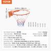 imageVEVOR Basketball HoopRim Adjustable Height Portable Backboard Court Basketball Goal Mobile Stand with Wheels Weighted Base YouthampampAdults OutdoorIndoor18in Upgraded Rim