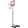 imageVEVOR Basketball HoopRim Adjustable Height Portable Backboard Court Basketball Goal Mobile Stand with Wheels Weighted Base YouthampampAdults OutdoorIndoor28in Red Backboard