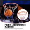 imageVEVOR Basketball HoopRim Adjustable Height Portable Backboard Court Basketball Goal Mobile Stand with Wheels Weighted Base YouthampampAdults OutdoorIndoor18in Orange Rim