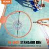imageVEVOR Basketball HoopRim Adjustable Height Portable Backboard Court Basketball Goal Mobile Stand with Wheels Weighted Base YouthampampAdults OutdoorIndoor18in Orange Rim