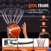 imageVEVOR Basketball HoopRim Adjustable Height Portable Backboard Court Basketball Goal Mobile Stand with Wheels Weighted Base YouthampampAdults OutdoorIndoor18in Black Rim