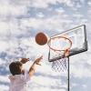 imageVEVOR Basketball HoopRim Adjustable Height Portable Backboard Court Basketball Goal Mobile Stand with Wheels Weighted Base YouthampampAdults OutdoorIndoor32in White Backboard