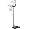 imageVEVOR Basketball HoopRim Adjustable Height Portable Backboard Court Basketball Goal Mobile Stand with Wheels Weighted Base YouthampampAdults OutdoorIndoor32in White Backboard