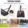 imageVEVOR Basketball HoopRim Adjustable Height Portable Backboard Court Basketball Goal Mobile Stand with Wheels Weighted Base YouthampampAdults OutdoorIndoor44in Black Backboard