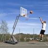 imageVEVOR Basketball HoopRim Adjustable Height Portable Backboard Court Basketball Goal Mobile Stand with Wheels Weighted Base YouthampampAdults OutdoorIndoor54in White Backboard