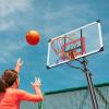 imageVEVOR Basketball HoopRim Adjustable Height Portable Backboard Court Basketball Goal Mobile Stand with Wheels Weighted Base YouthampampAdults OutdoorIndoor50in Red Backboard