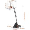 imageVEVOR Basketball HoopRim Adjustable Height Portable Backboard Court Basketball Goal Mobile Stand with Wheels Weighted Base YouthampampAdults OutdoorIndoor54in White Backboard