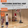 imageVEVOR Basketball HoopRim Adjustable Height Portable Backboard Court Basketball Goal Mobile Stand with Wheels Weighted Base YouthampampAdults OutdoorIndoor50in Red Backboard