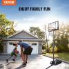 imageVEVOR Basketball HoopRim Adjustable Height Portable Backboard Court Basketball Goal Mobile Stand with Wheels Weighted Base YouthampampAdults OutdoorIndoor32in White Backboard