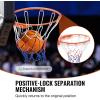 imageVEVOR Basketball HoopRim Adjustable Height Portable Backboard Court Basketball Goal Mobile Stand with Wheels Weighted Base YouthampampAdults OutdoorIndoor18in Upgraded Rim