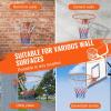 imageVEVOR Basketball HoopRim Adjustable Height Portable Backboard Court Basketball Goal Mobile Stand with Wheels Weighted Base YouthampampAdults OutdoorIndoor18in Orange Rim