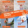 imageVEVOR Basketball HoopRim Adjustable Height Portable Backboard Court Basketball Goal Mobile Stand with Wheels Weighted Base YouthampampAdults OutdoorIndoor18in Upgraded Rim