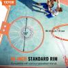 imageVEVOR Basketball HoopRim Adjustable Height Portable Backboard Court Basketball Goal Mobile Stand with Wheels Weighted Base YouthampampAdults OutdoorIndoor18in Upgraded Rim