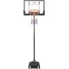 imageVEVOR Basketball HoopRim Adjustable Height Portable Backboard Court Basketball Goal Mobile Stand with Wheels Weighted Base YouthampampAdults OutdoorIndoor32in White Backboard