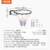 imageVEVOR Basketball HoopRim Adjustable Height Portable Backboard Court Basketball Goal Mobile Stand with Wheels Weighted Base YouthampampAdults OutdoorIndoor18in Black Rim
