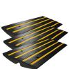 imageVEVOR Car Driveway Rubber Curb Ramps Heavy Duty 33069lbs Capacity Threshold Ramp 26 Inch High Cable Cover Curbside Bridge Ramp for Loading Dock Garage Sidewalk 1Channel 1PackCurb Ramp3PC
