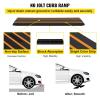 imageVEVOR Car Driveway Rubber Curb Ramps Heavy Duty 33069lbs Capacity Threshold Ramp 26 Inch High Cable Cover Curbside Bridge Ramp for Loading Dock Garage Sidewalk 1Channel 1PackCurb Ramp3PC