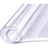imageVEVOR Clear Desk Cover Protector 36 X 60 inch 2 mm Rectangle Waterproof Thick Plastic Clear Pad Mat Scratch Proof and Easy Cleaning for Office Dresser Night Stand24 x 12 Rectangular