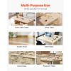 imageVEVOR Clear Desk Cover Protector 36 X 60 inch 2 mm Rectangle Waterproof Thick Plastic Clear Pad Mat Scratch Proof and Easy Cleaning for Office Dresser Night Stand24 x 12 Rectangular