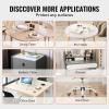 imageVEVOR Clear Desk Cover Protector 36 X 60 inch 2 mm Rectangle Waterproof Thick Plastic Clear Pad Mat Scratch Proof and Easy Cleaning for Office Dresser Night Stand42 Round